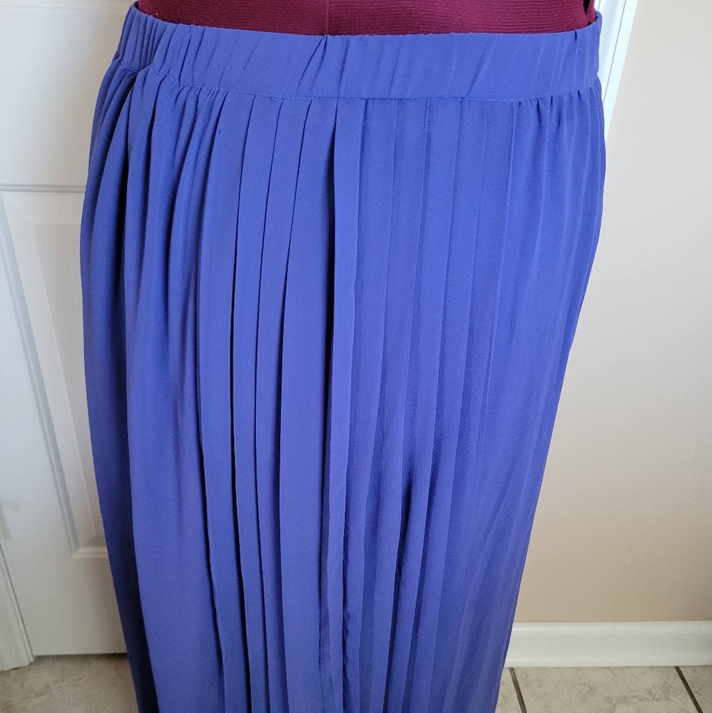 Purple Pleated Skirt